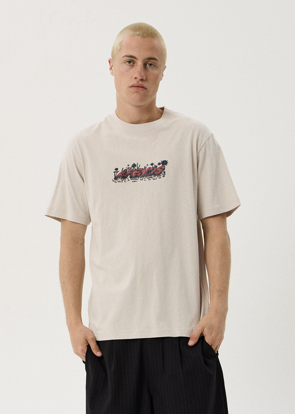 AFENDS Meadow - Retro Tee - Moonbeam