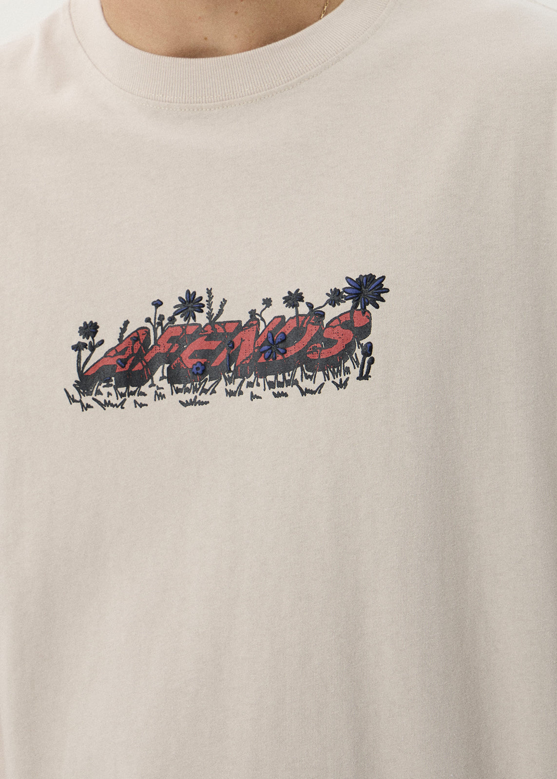 AFENDS Meadow - Retro Tee - Moonbeam