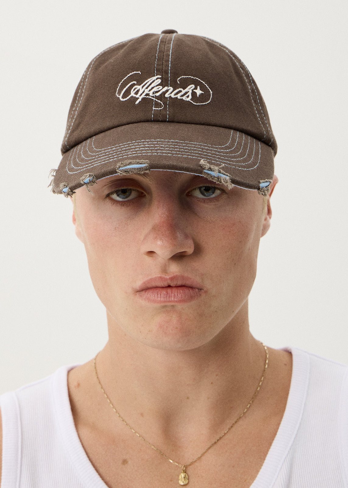 AFENDS Angie - Panelled Cap - Coffee