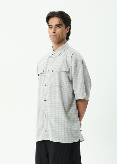 AFENDS Devon - Short Sleeve Shirt - Silver Birch