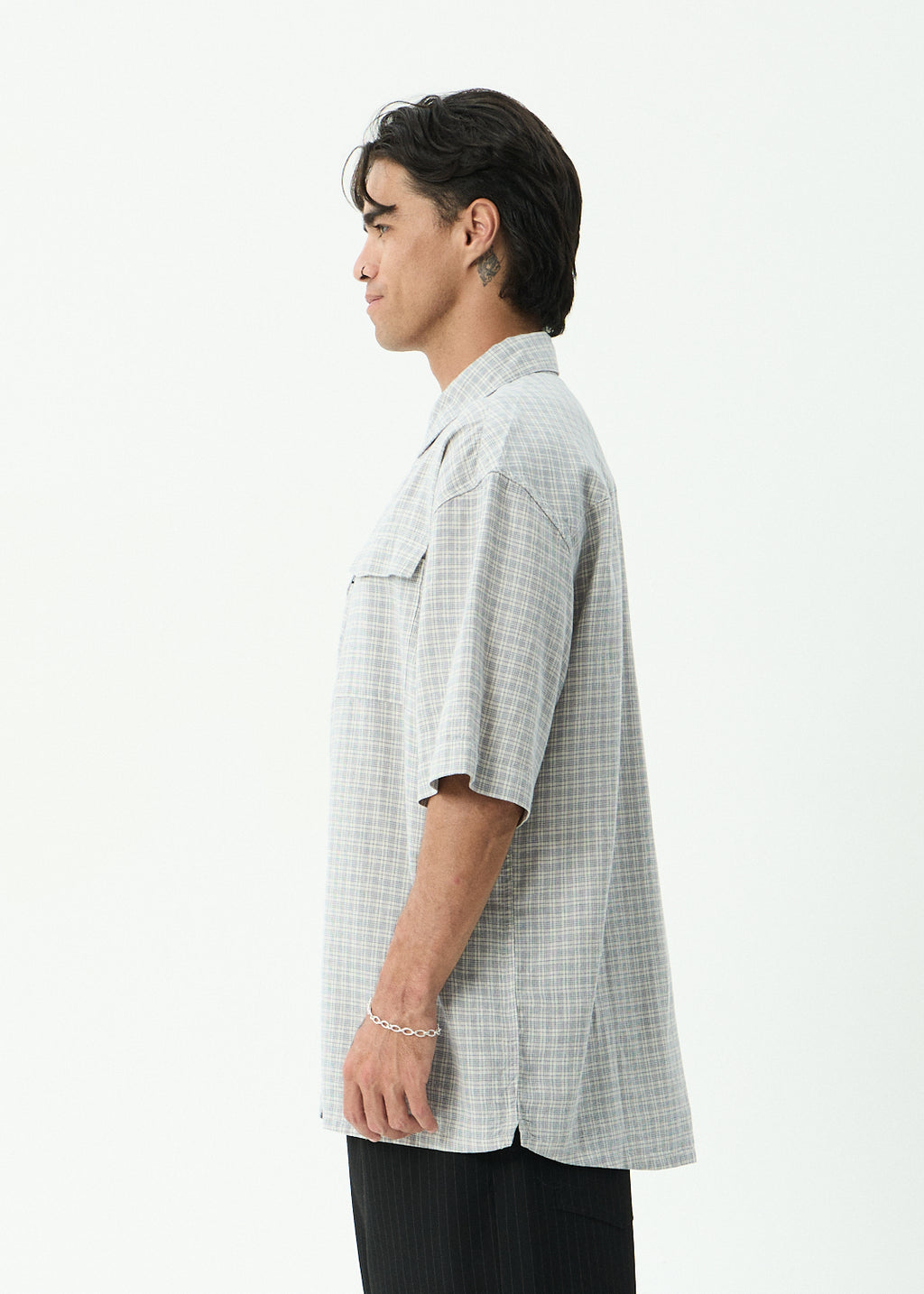 AFENDS Devon - Short Sleeve Shirt - Silver Birch