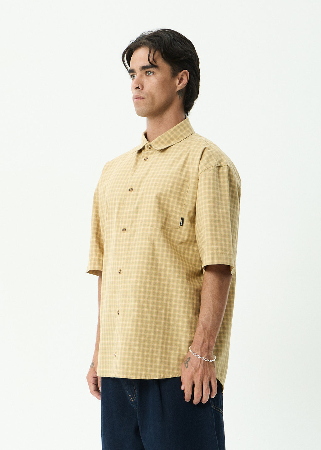 AFENDS Lo-Fi - Short Sleeve Shirt - Corn Check