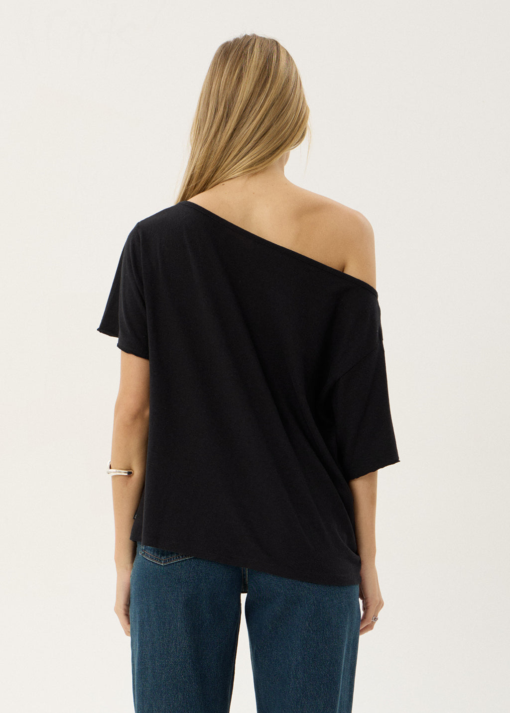 AFENDS Womens Sabina - Off Shoulder Tee - Black