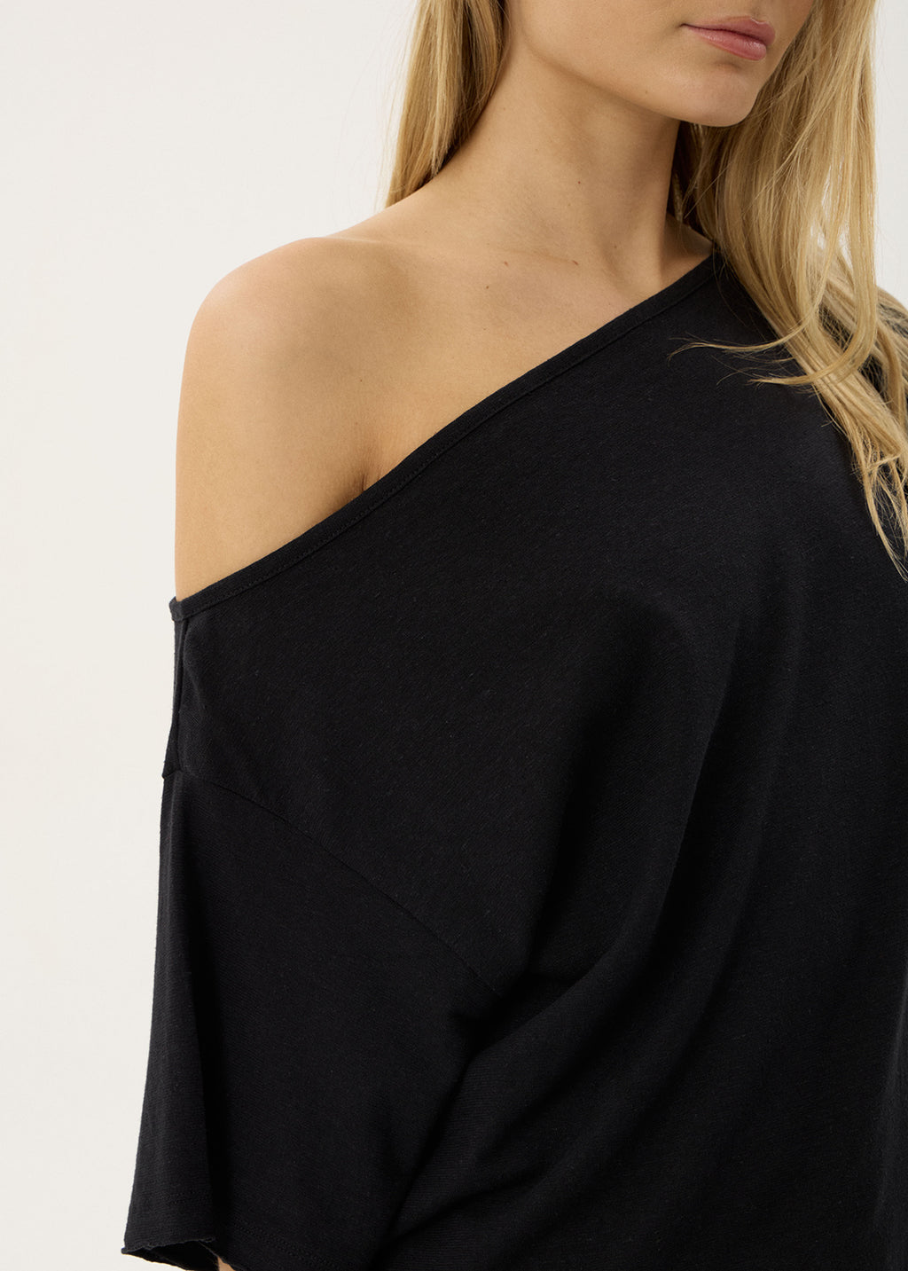 AFENDS Womens Sabina - Off Shoulder Tee - Black