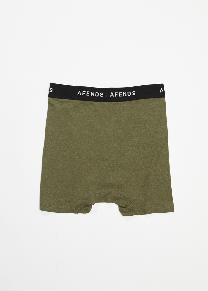 AFENDS Mens Absolute - Hemp Boxer Briefs - Military 