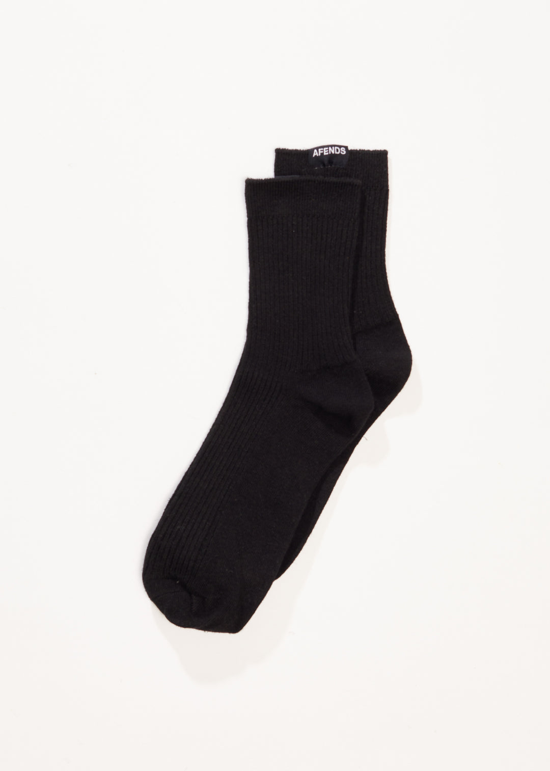 AFENDS Womens The Essential - Rib Socks - Black 