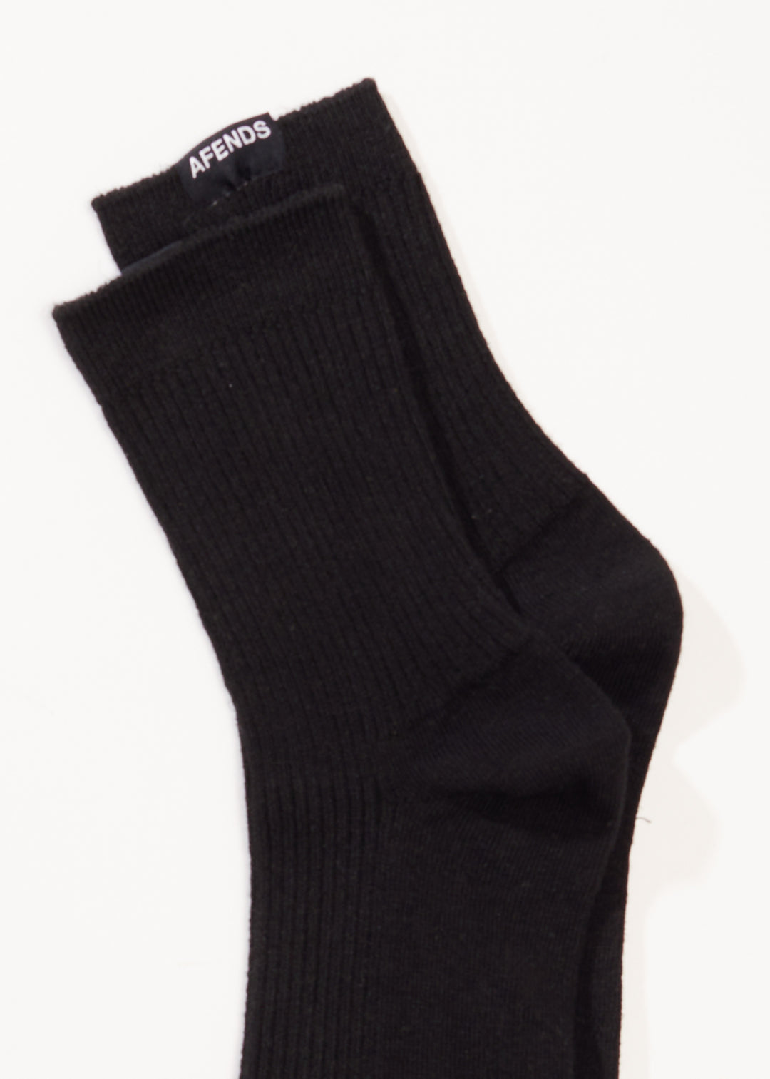 AFENDS Womens The Essential - Rib Socks - Black 