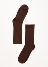 Afends Mens Everyday - Hemp Socks One Pack - Coffee - Afends mens everyday   hemp socks one pack   coffee 
