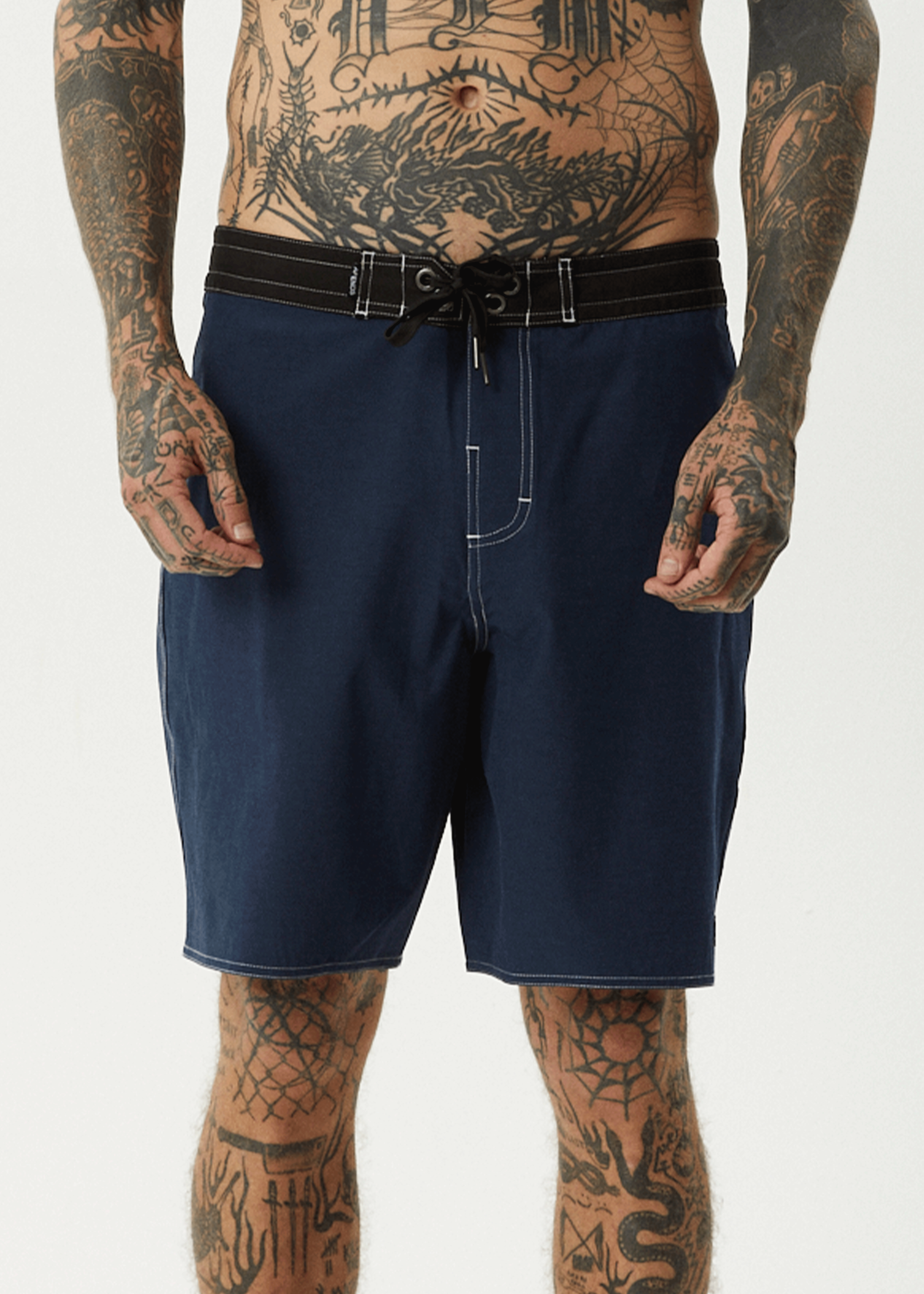 AFENDS Mens Surf Related - Fixed Waist Boardshort 20" - Navy