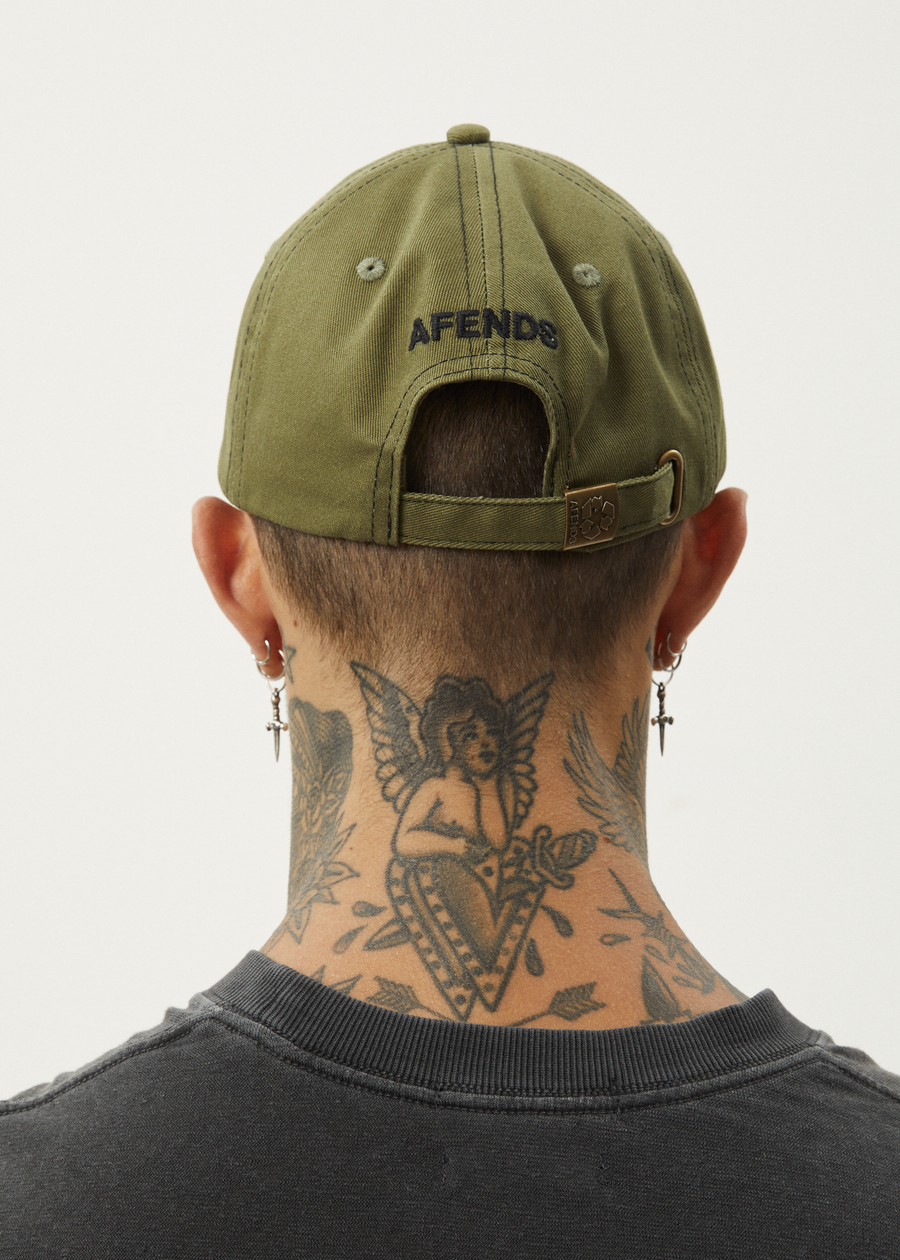 Afends Mens Core - Recycled Six Panel Cap - Military - Afends AU.