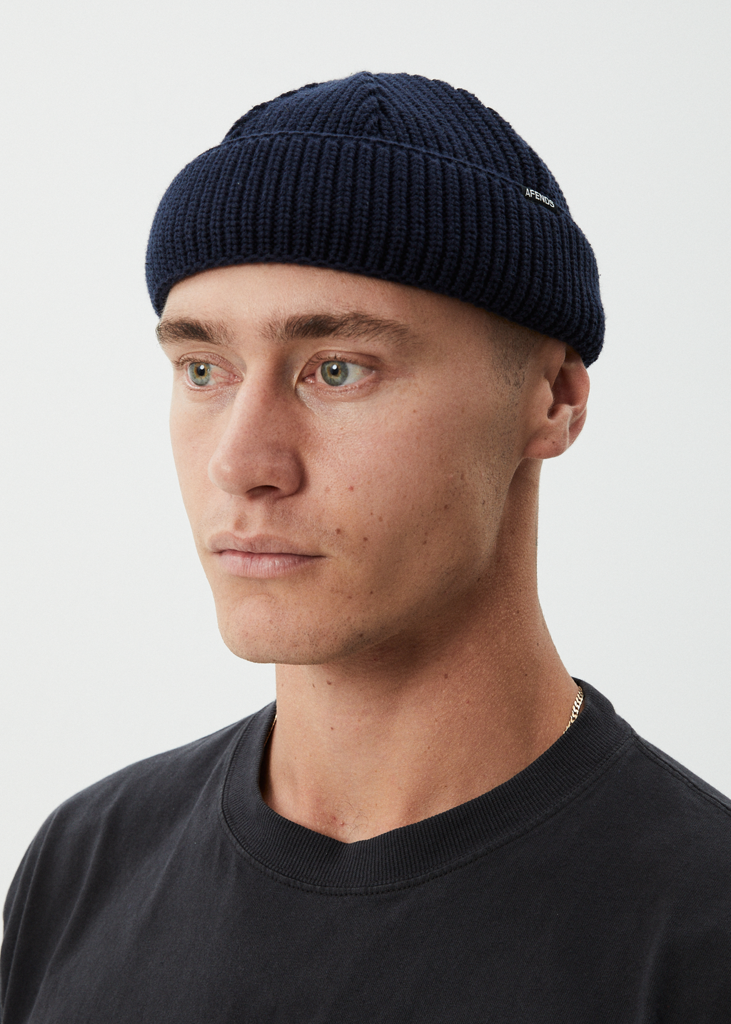 AFENDS Mens Thc - Wharfie Beanie - Deep Sea