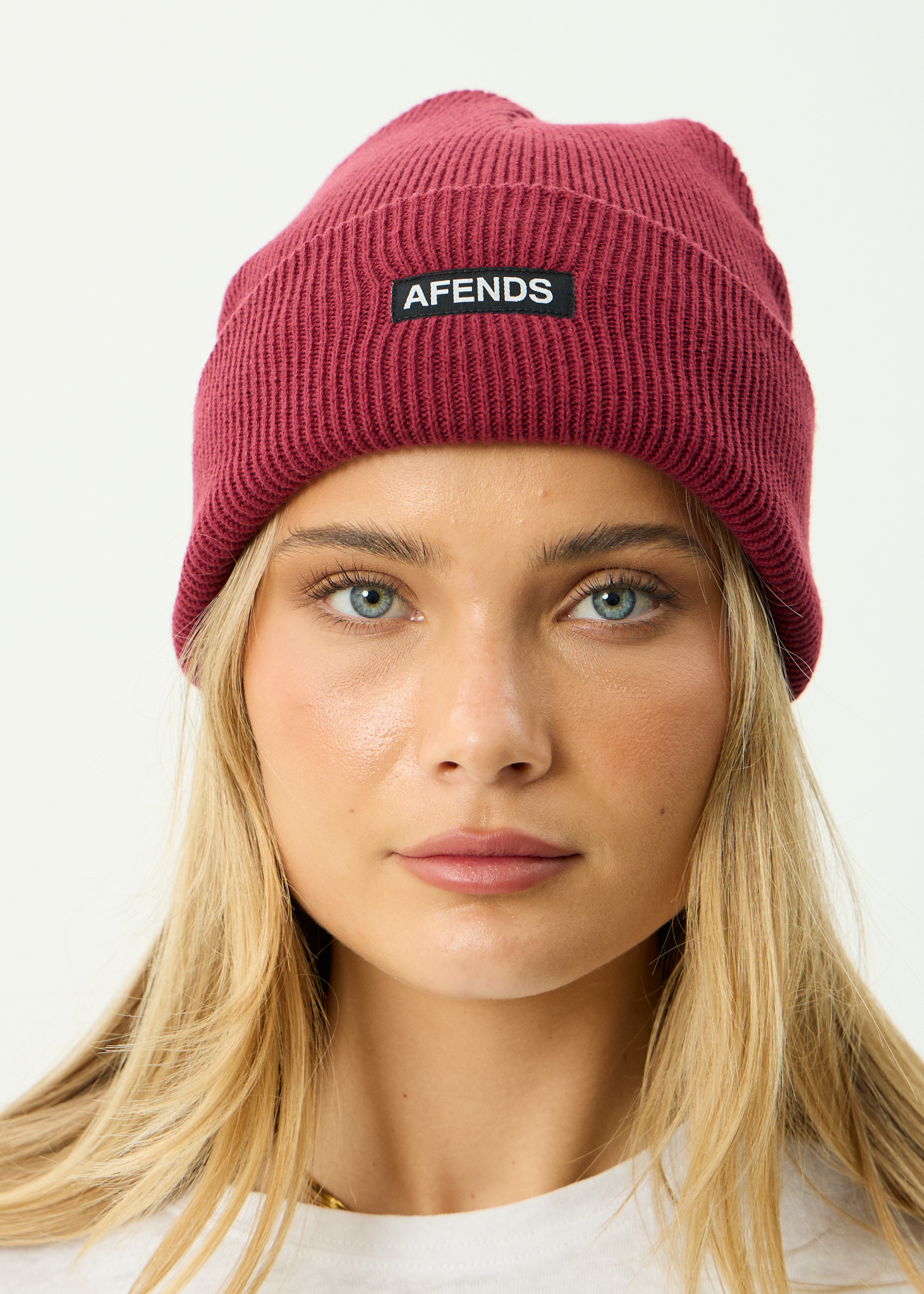 AFENDS Mens Hometown - Beanie - Burgundy