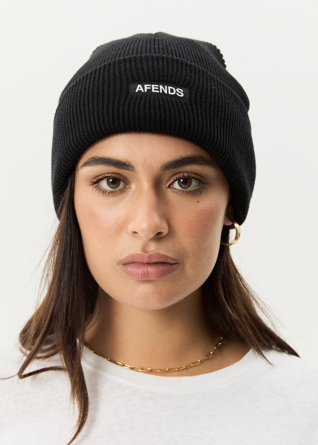 AFENDS Unisex Hometown - Knit Beanie - Black