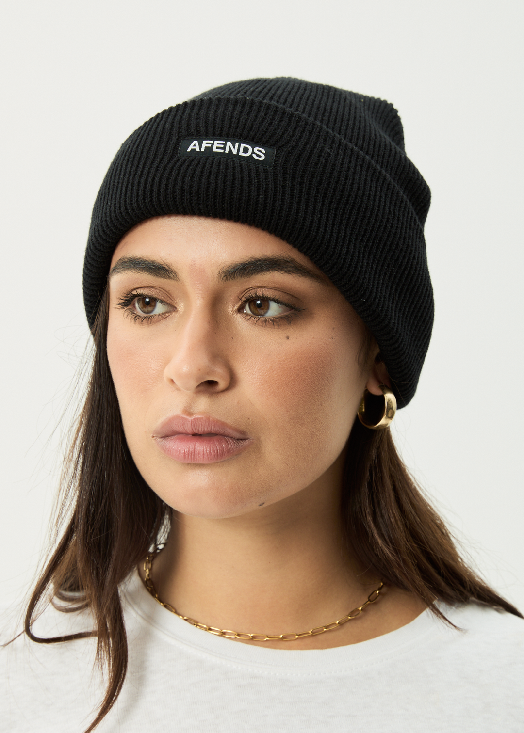 AFENDS Unisex Hometown - Knit Beanie - Black