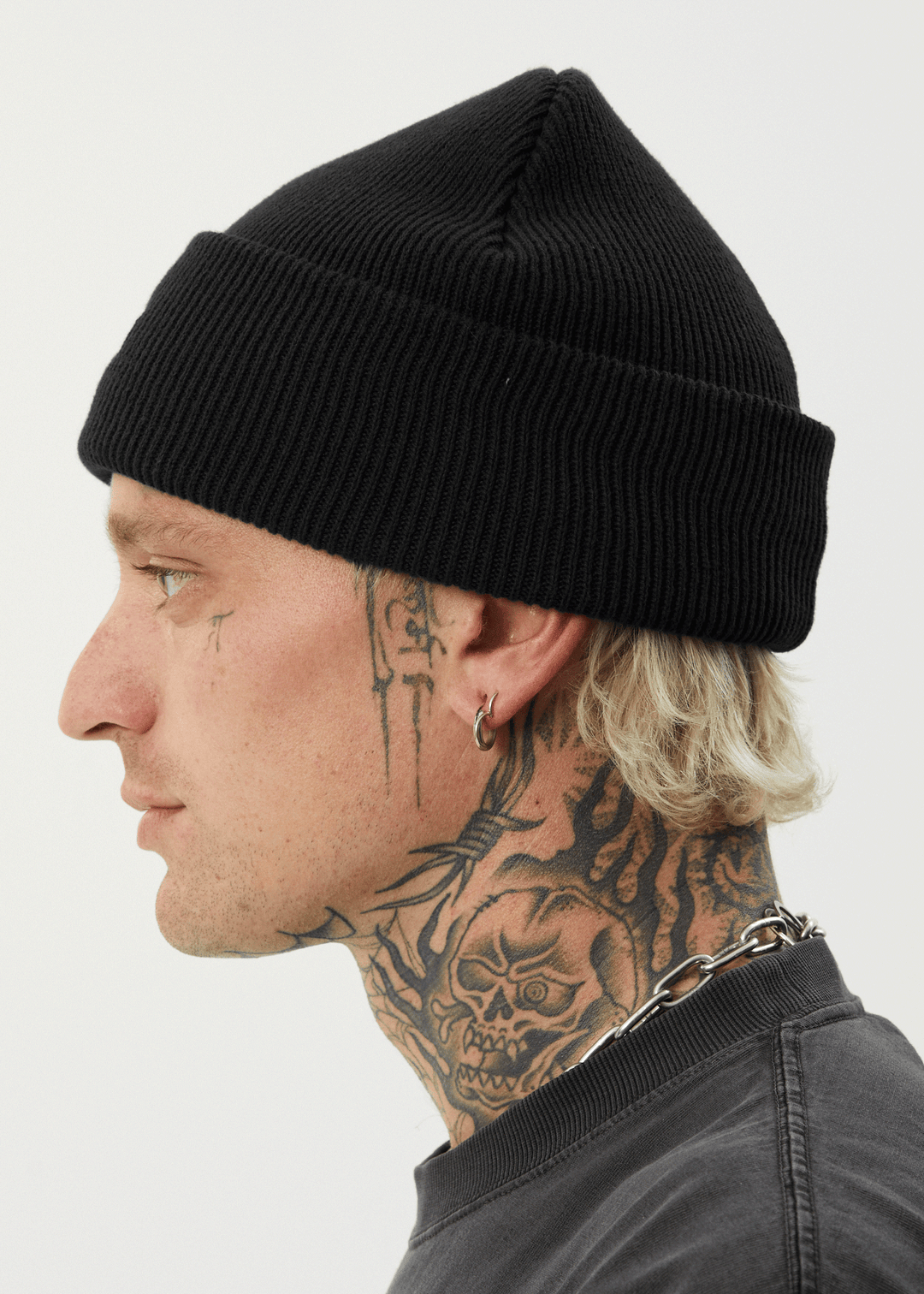 AFENDS Unisex Hometown - Knit Beanie - Black