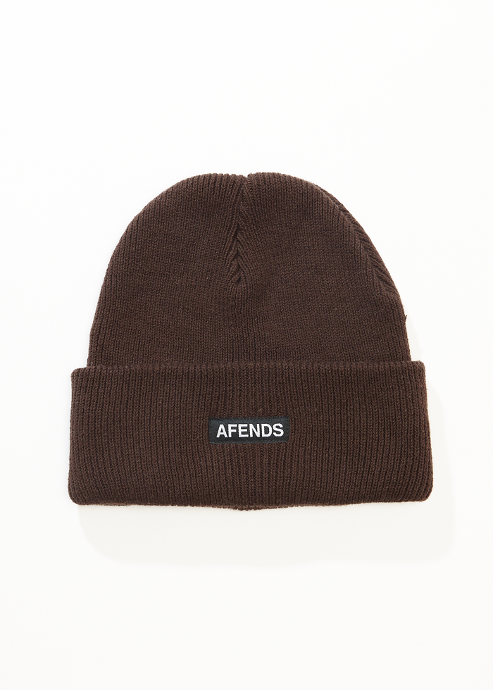 Afends Mens Hometown - Recycled Beanie - Coffee 