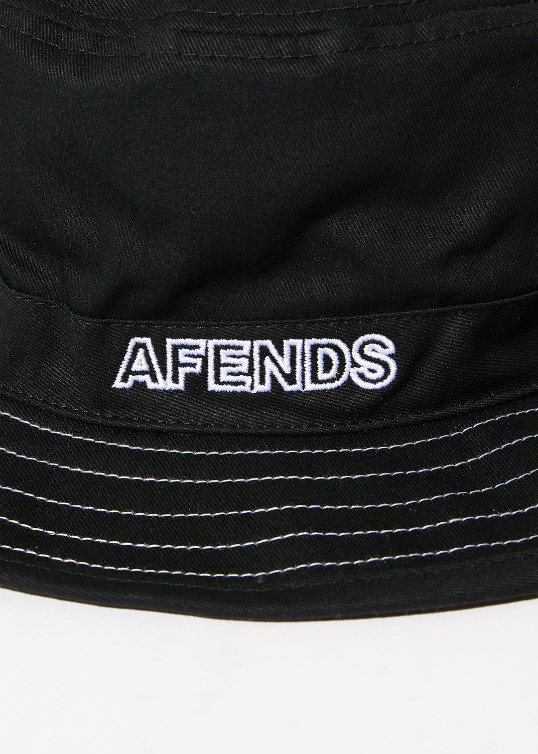 AFENDS Mens Outline - Bucket Hat - Black 