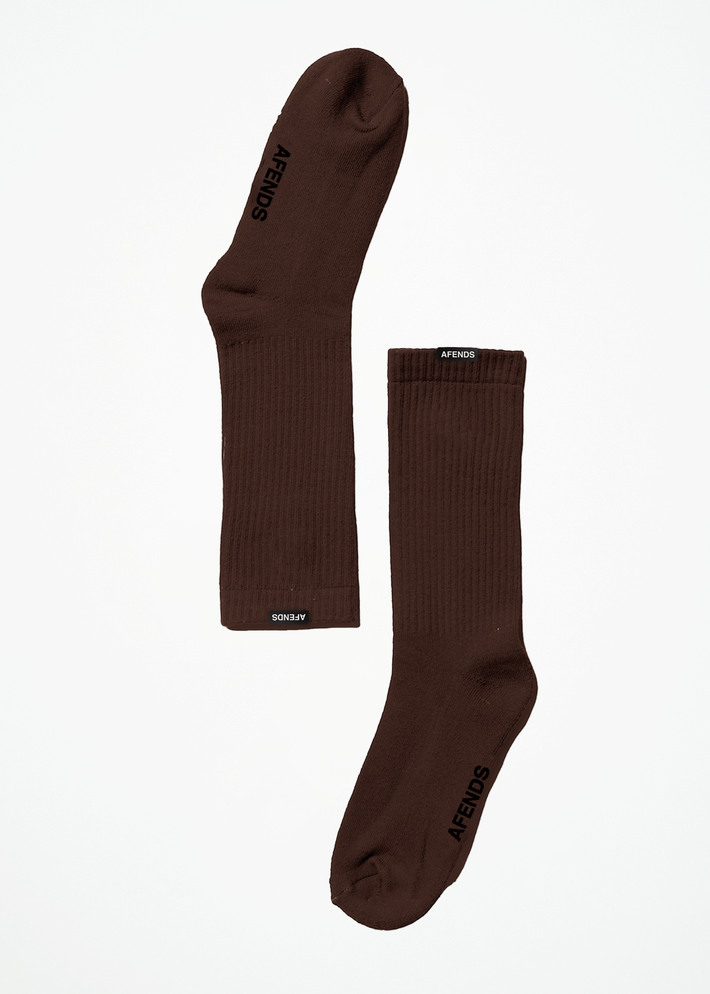 AFENDS Mens Everyday - Socks One Pack - Coffee