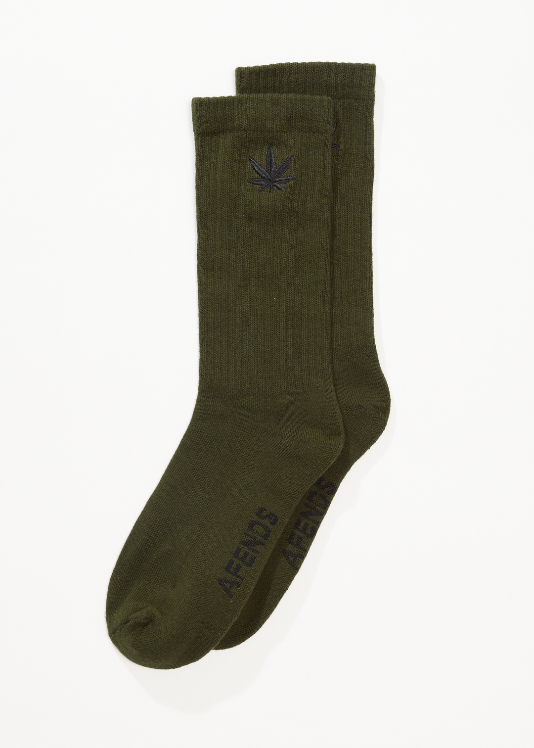 AFENDS Mens Happy - Socks One Pack - Military 