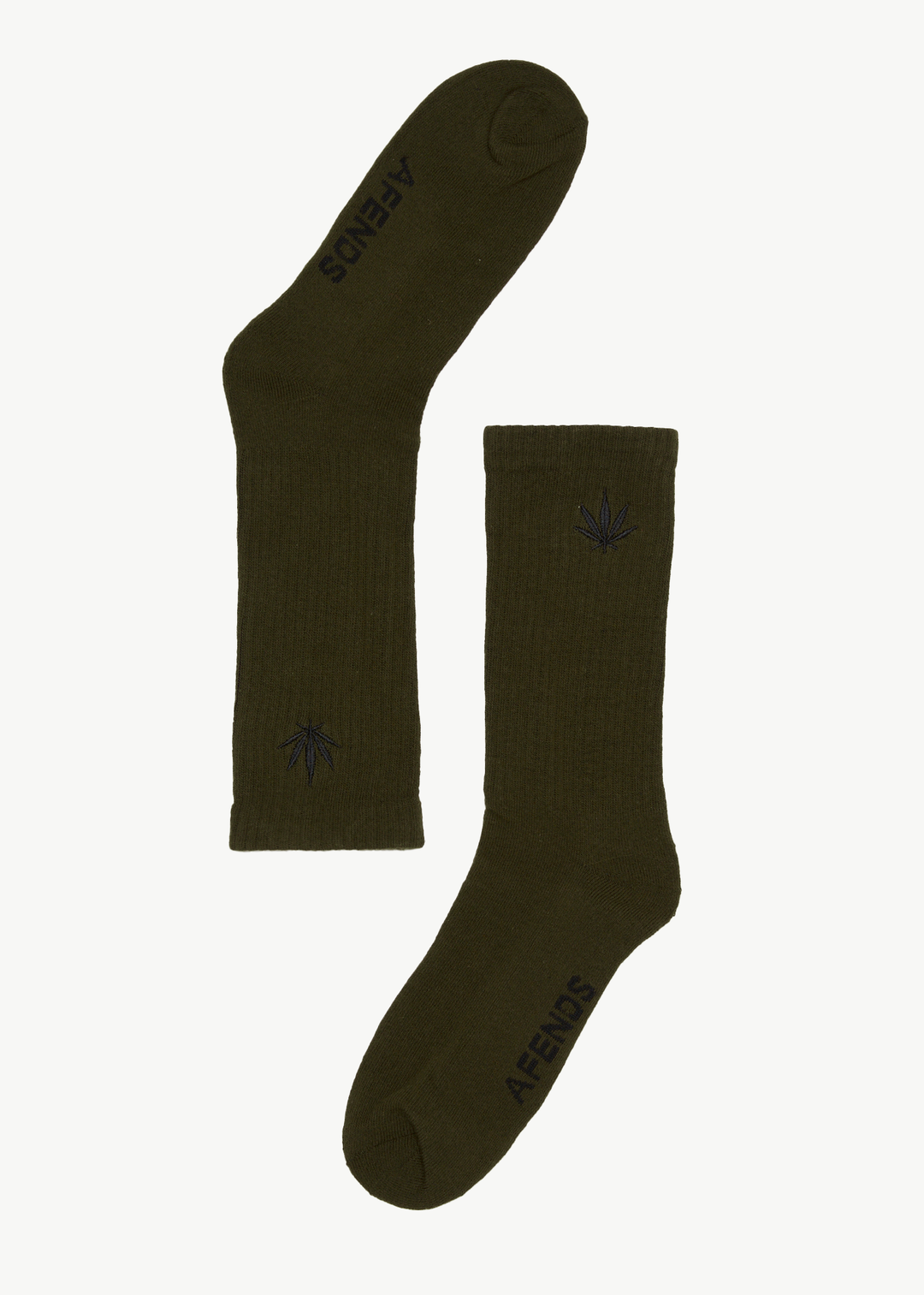 AFENDS Mens Happy - Socks One Pack - Military 