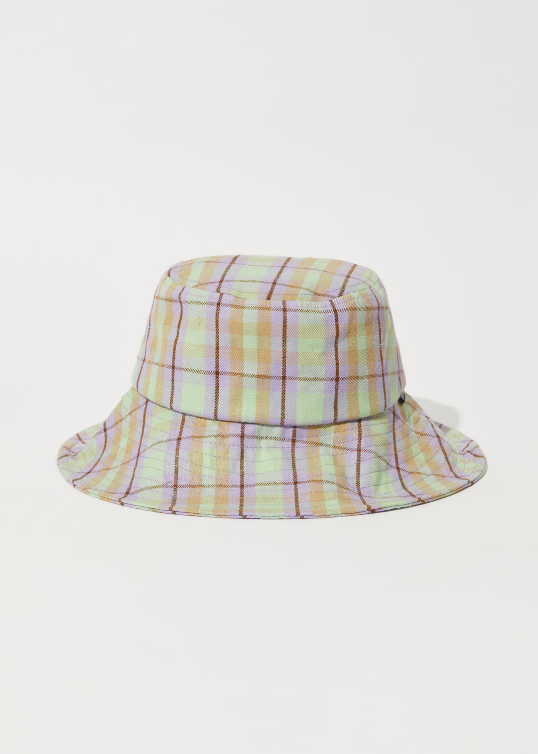 AFENDS Unisex Kali - Wide Brim Hat - Pistachio Check 