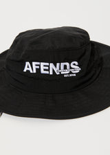 Afends Unisex Vinyl - Bucket Hat - Black - Afends unisex vinyl   bucket hat   black 