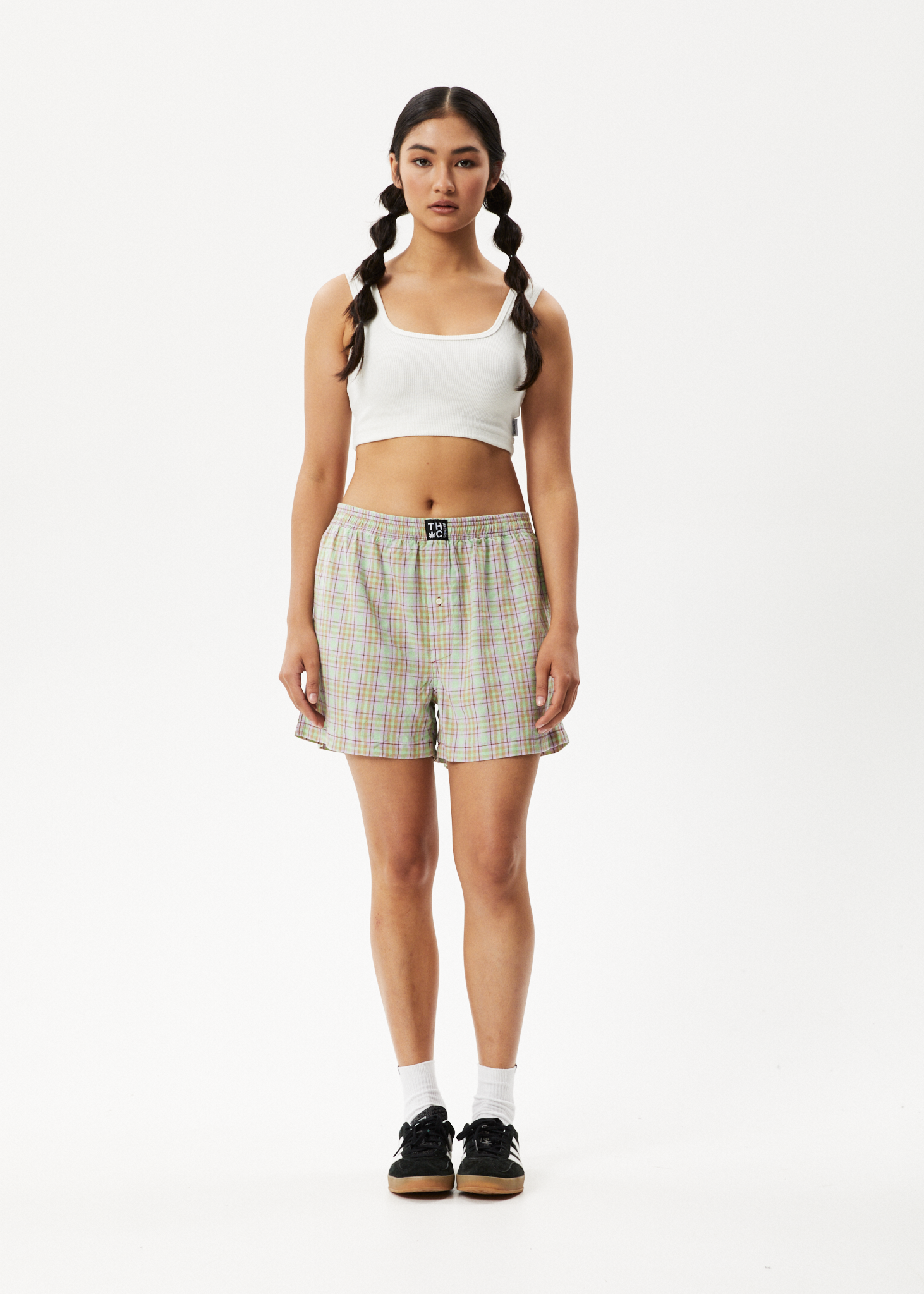 Afends Unisex Kali - Boxers - Pistachio Check - Afends AU.