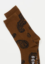 Afends Unisex Tradition - Crew Socks - Toffee - Afends unisex tradition   crew socks   toffee 