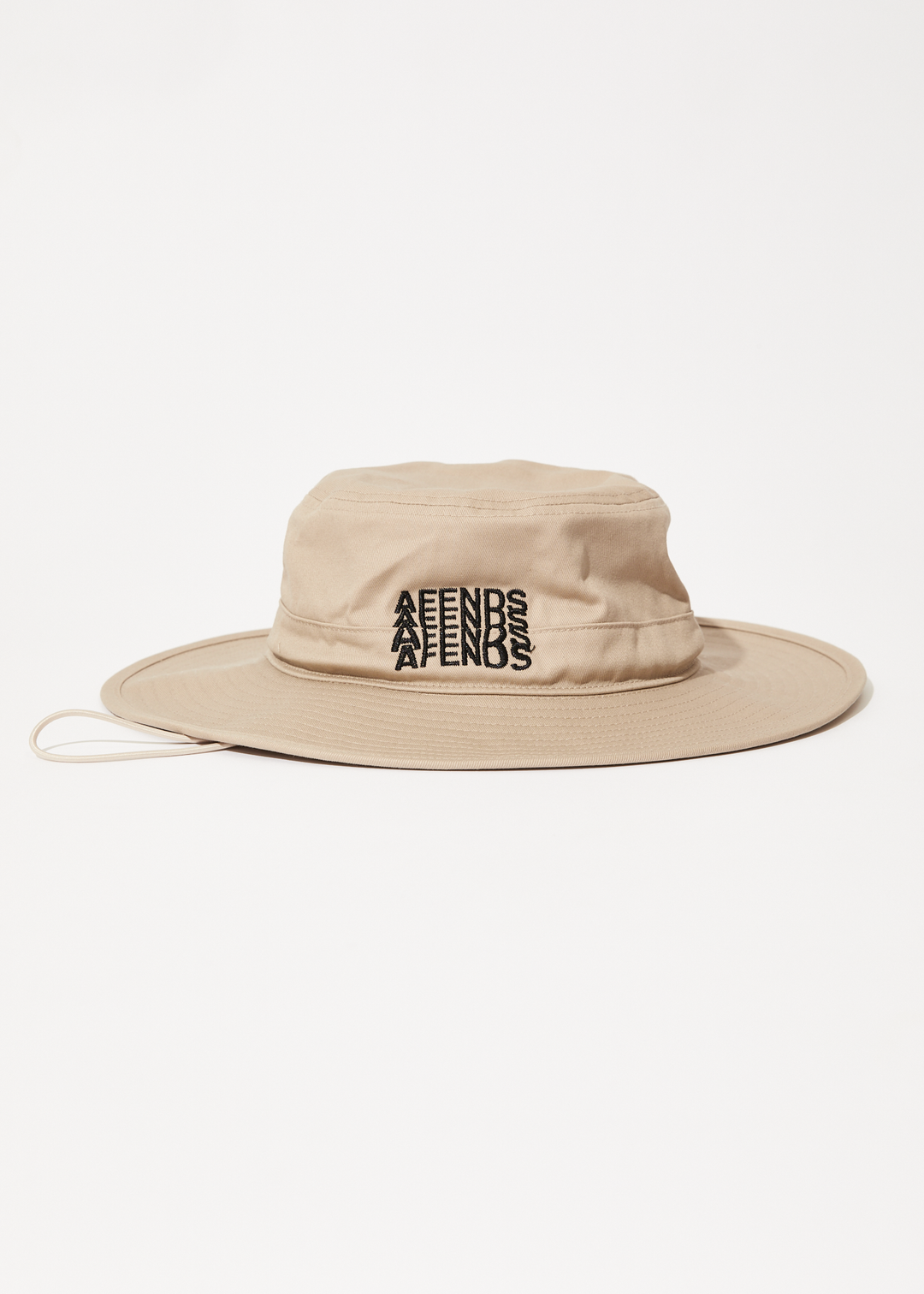 AFENDS Mens Limits - Bucket Hat - Dark Ecru 