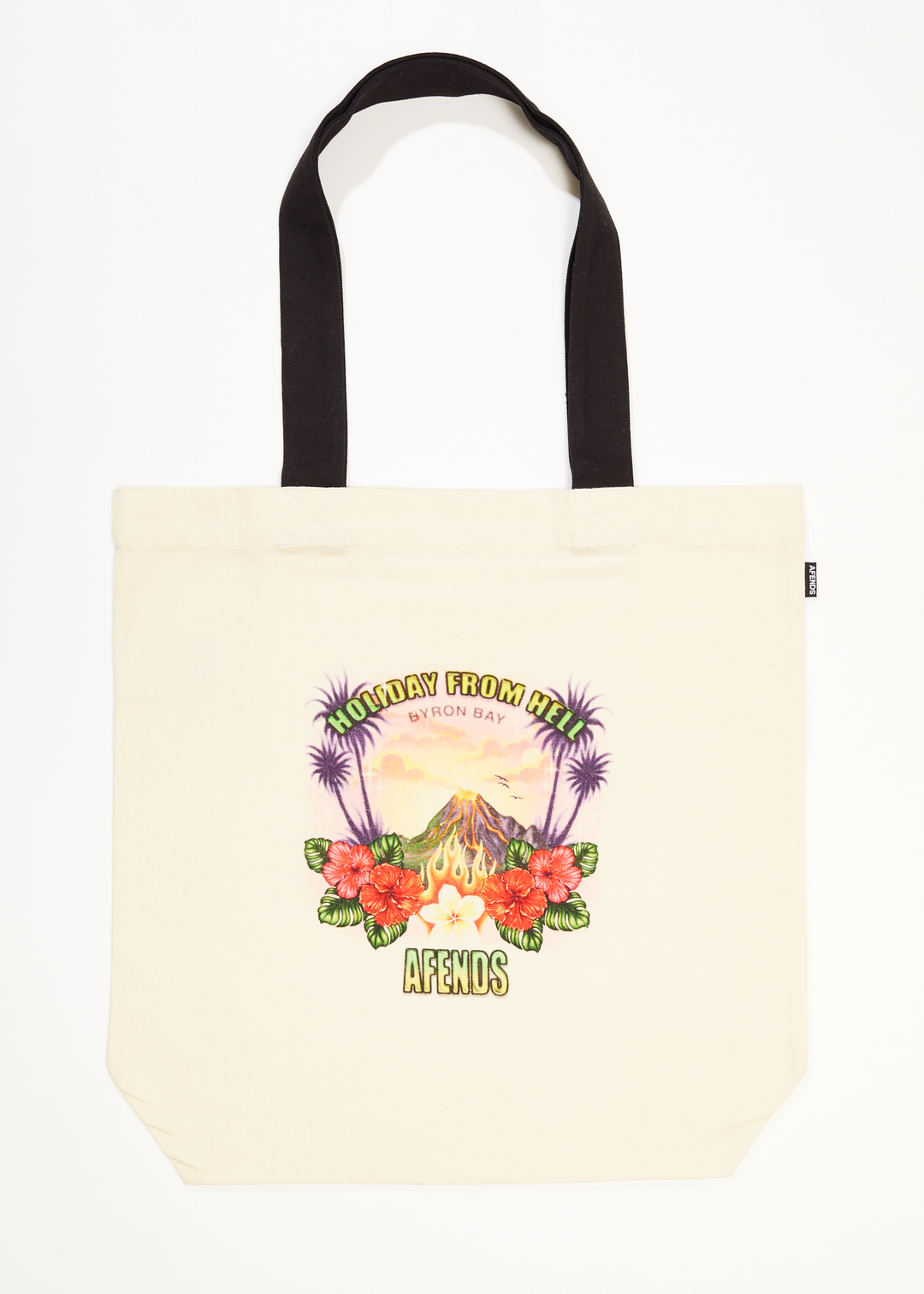 AFENDS Mens Holiday Unisex Tote Bag Sand