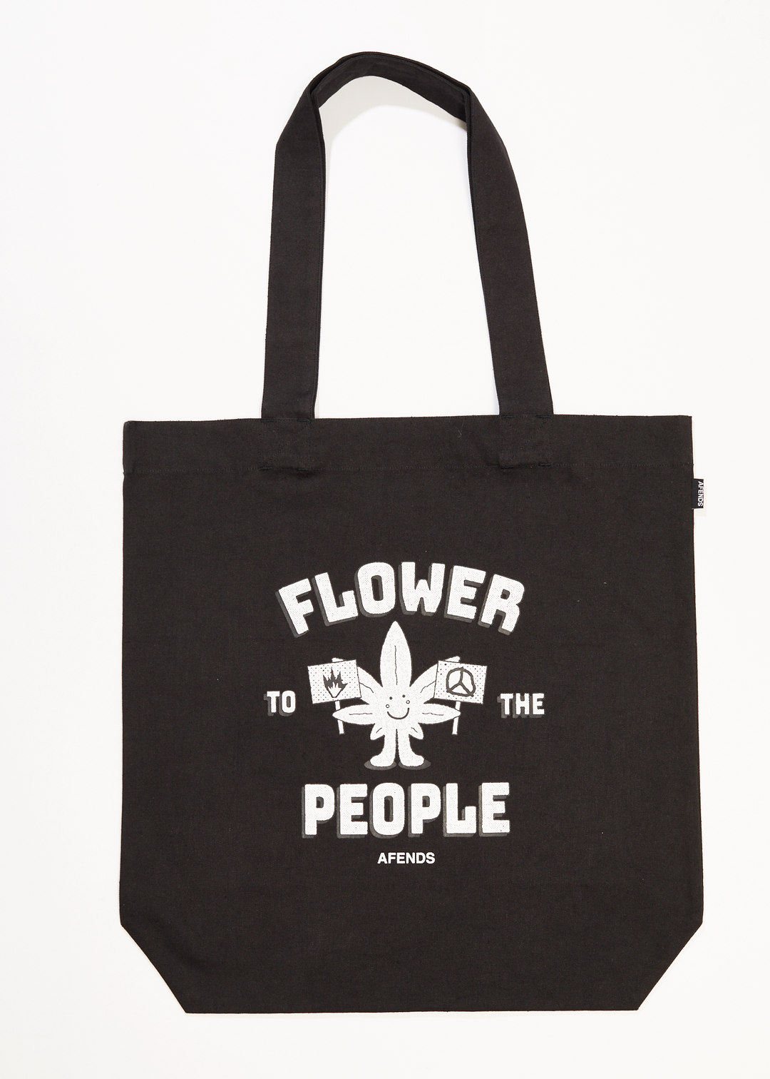 AFENDS Mens Flower - Tote Bag - Black 