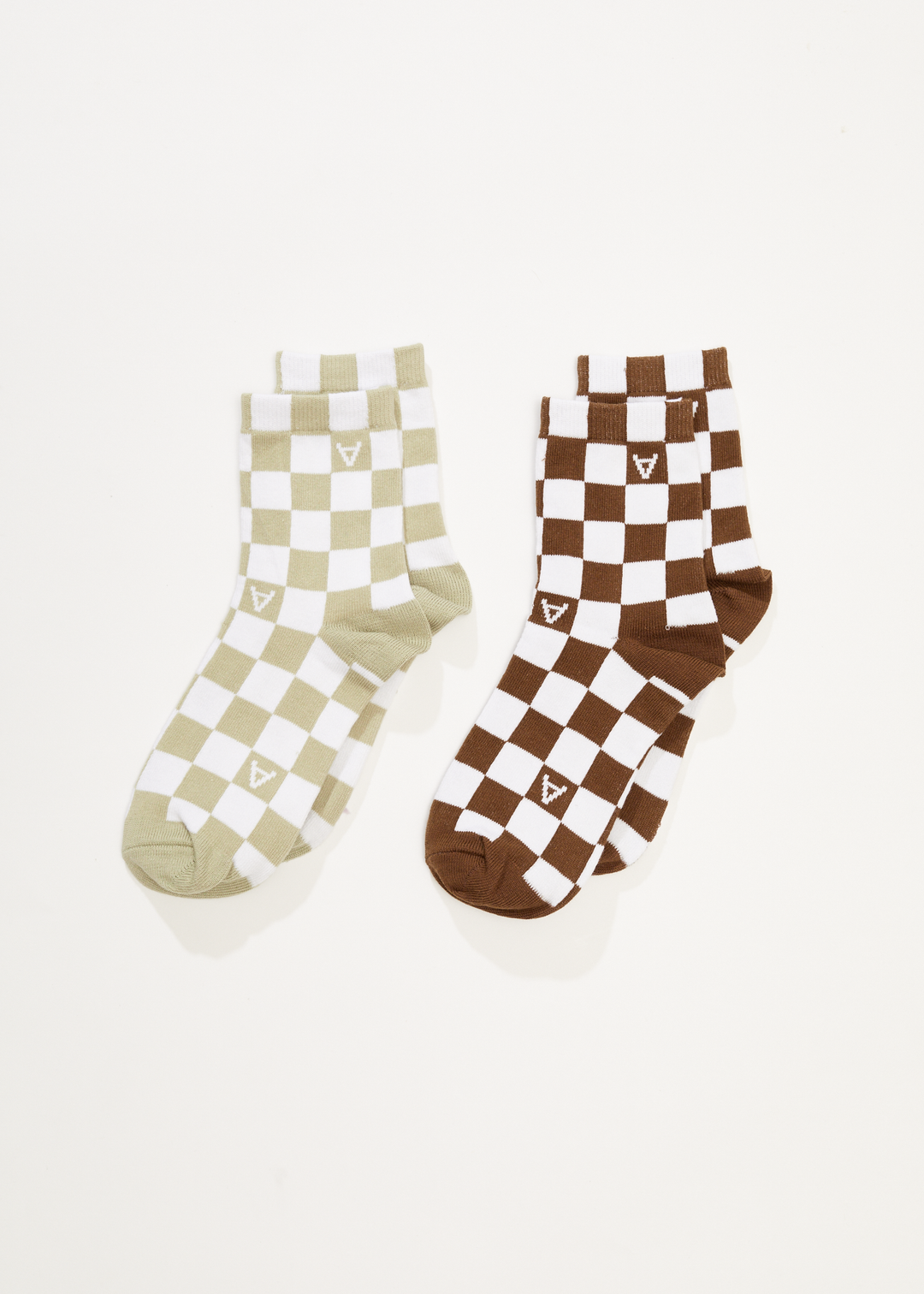 AFENDS Womens Maia - Socks Two Pack - Check 