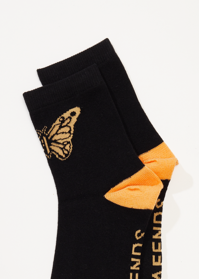 Afends Womens Papillon -  Socks One Pack - Black 