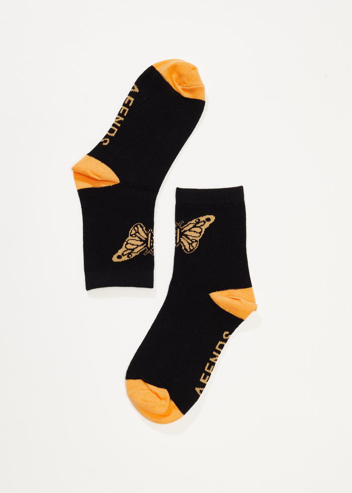 Afends Womens Papillon -  Socks One Pack - Black 