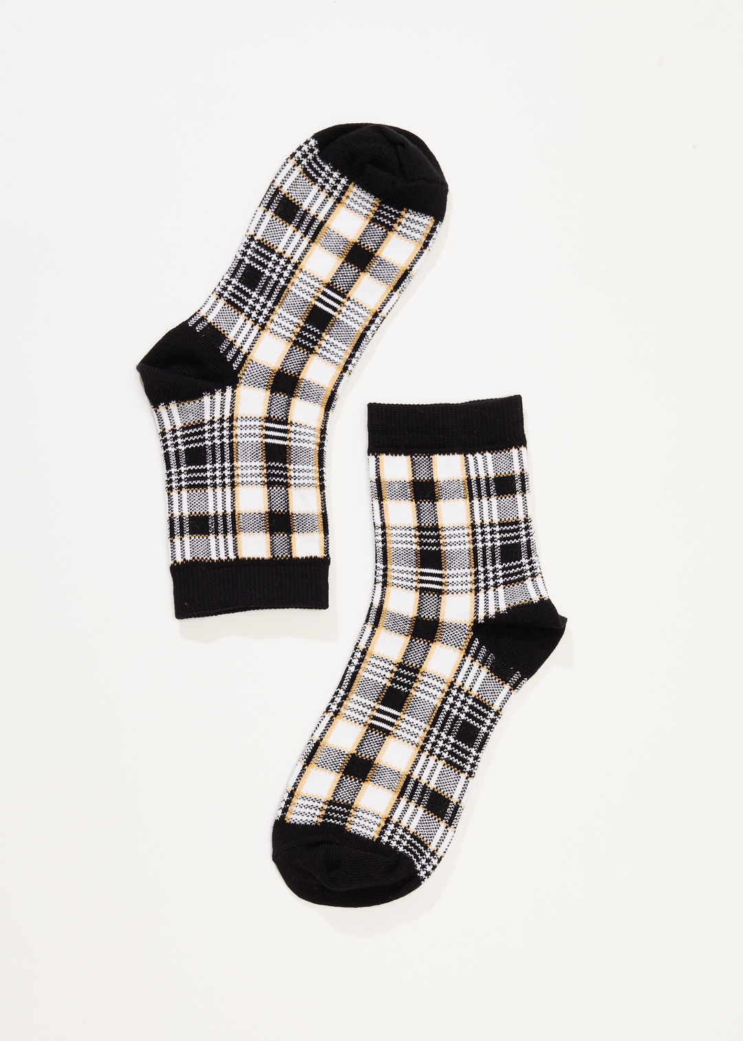 AFENDS Womens Check Out - Socks One Pack - Moonbeam Check 