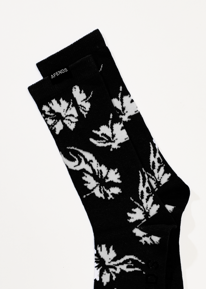 Afends Mens Hibiscus -  Socks One Pack - Black 