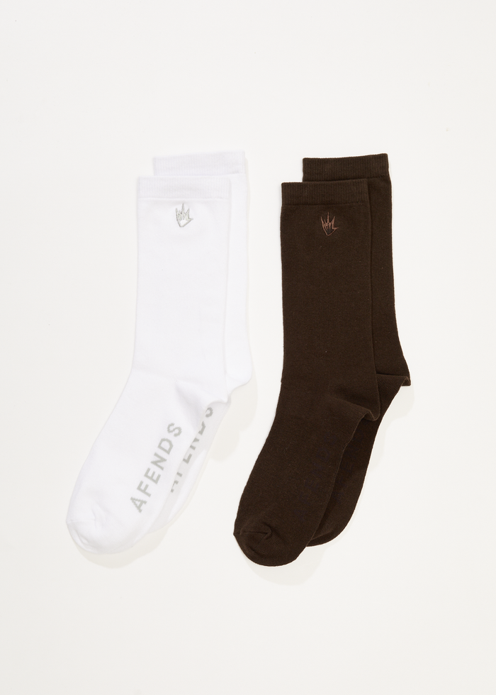 Afends Mens Flame -  Socks Two Pack - Multi 