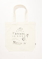 Afends Mens Funhouse - Tote Bag - White - Afends mens funhouse   tote bag   white 