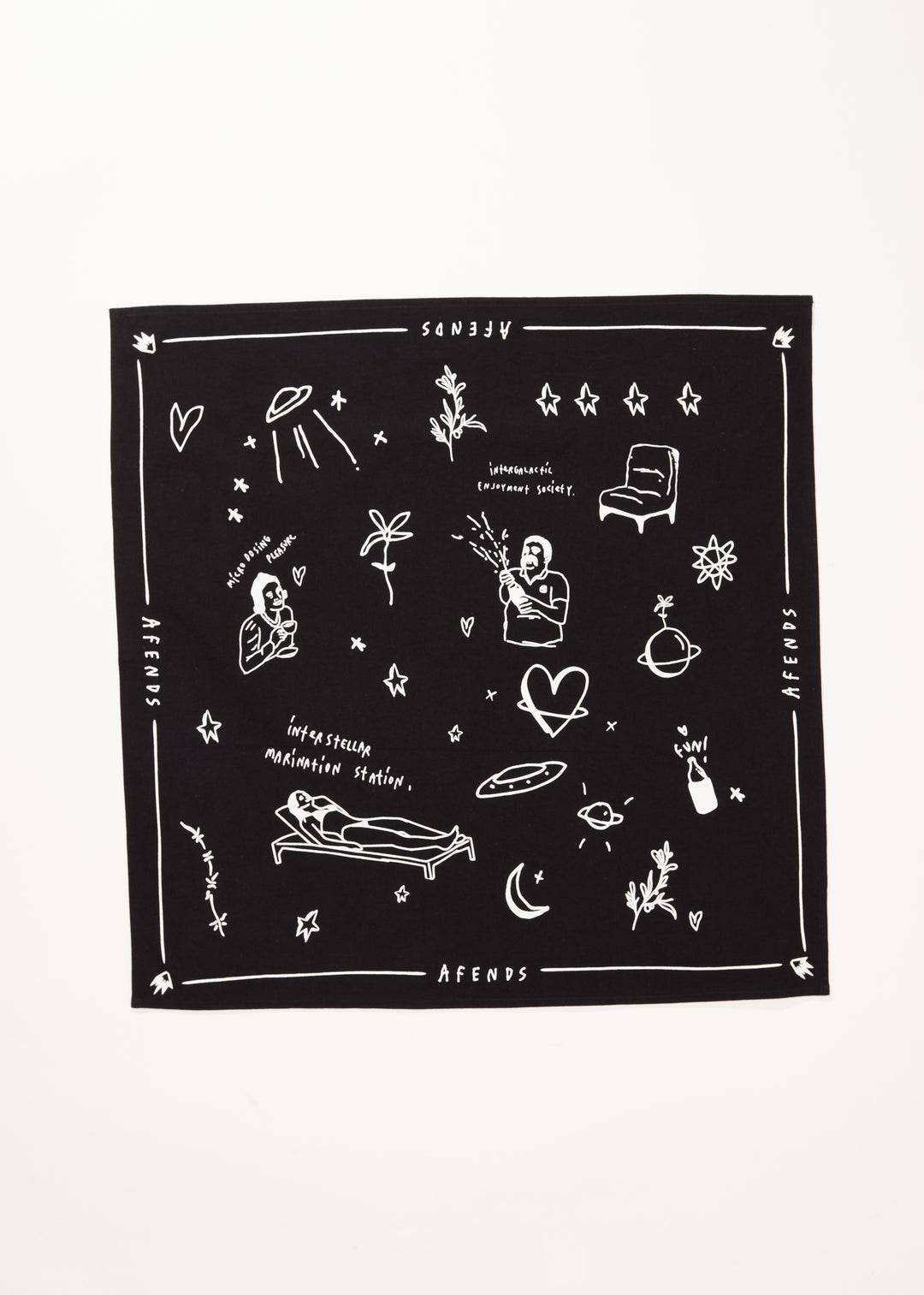 AFENDS Womens Funhouse - Bandana - Black 