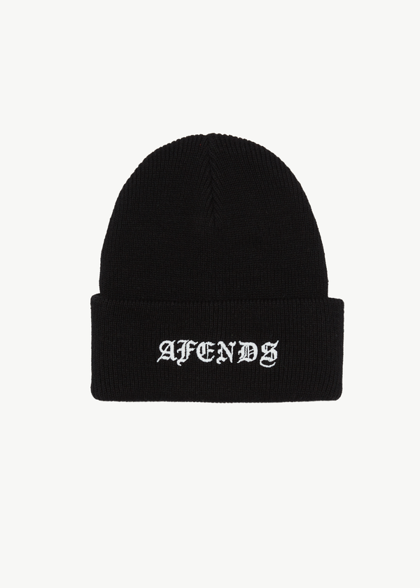 Afends Mens Gothic - Recycled Beanie - Black