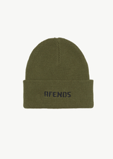 AFENDS Mens Questions - Recycled Beanie - Military - Afends mens questions   recycled beanie   military 