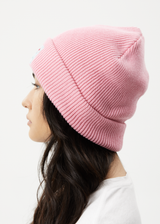 Afends Womens Homely - Recycled Knit Beanie - Pink - Afends womens homely   recycled knit beanie   pink 