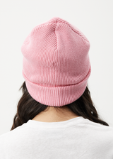 AFENDS Womens Homely - Recycled Knit Beanie - Pink - Afends womens homely   recycled knit beanie   pink 