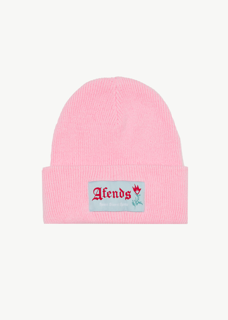 AFENDS Womens Homely - Knit Beanie - Pink