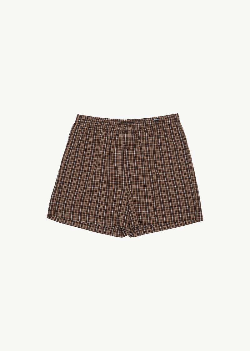 Afends Mens Hometown - Recycled Boxer Brief One Pack - Coffee