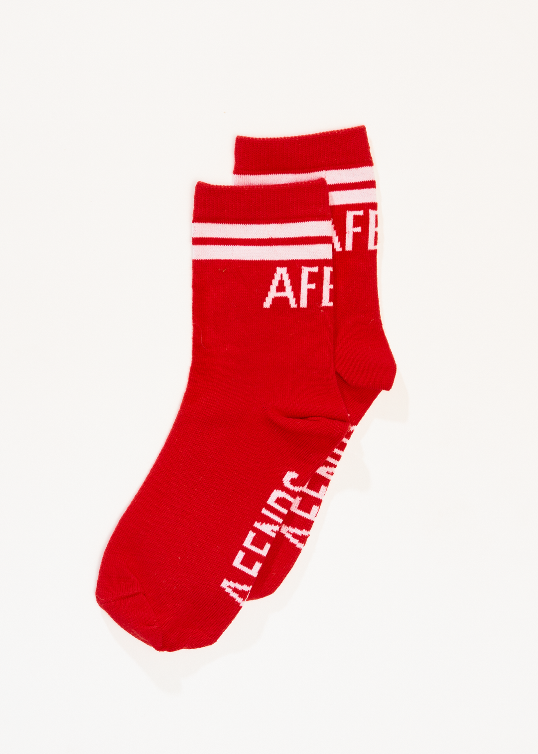 AFENDS Womens Split - Socks Two Pack - Tomato 