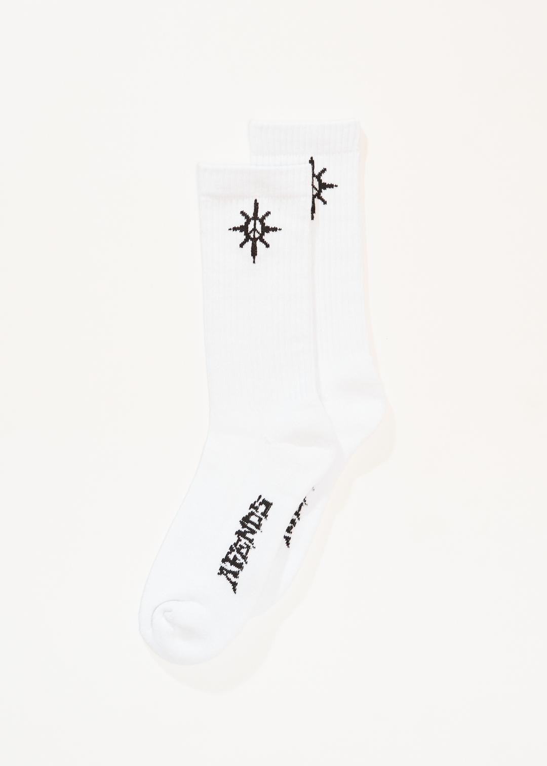 AFENDS Mens Peace Out - Socks One Pack - White 