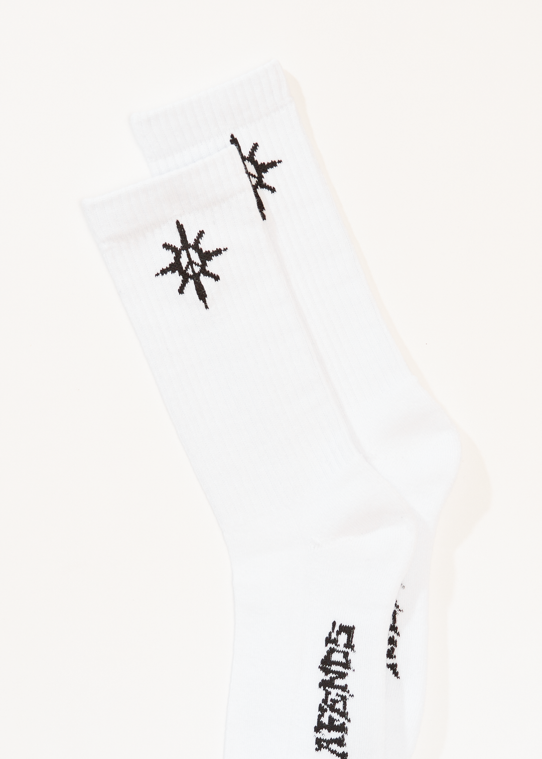 AFENDS Mens Peace Out - Socks One Pack - White 