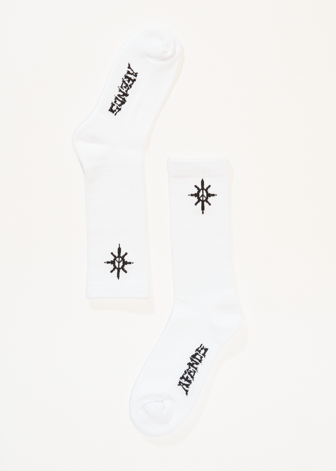 AFENDS Mens Peace Out - Socks One Pack - White 