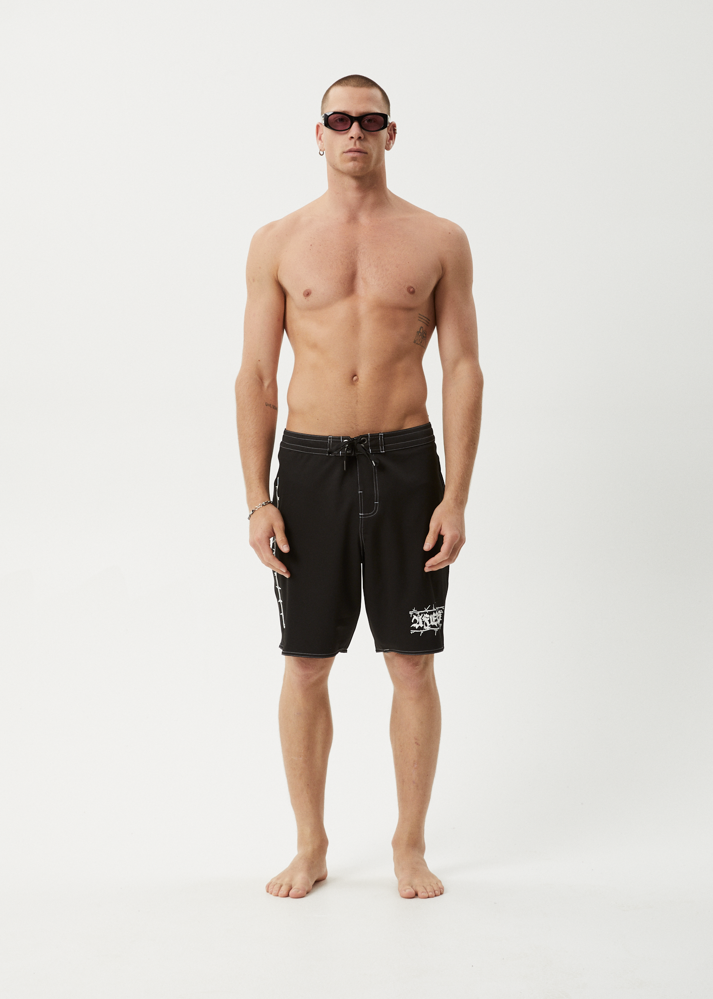 AFENDS Mens Thorny - Surf Related Boardshort 20" - Black